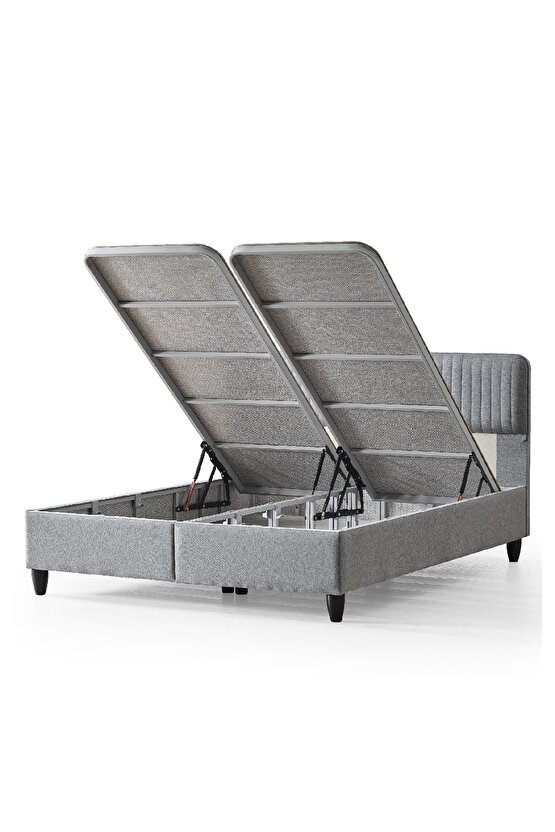 Menekşe Çift Kişilik Depolamalı Sandıklı Baza ve Başlık 2’li Set