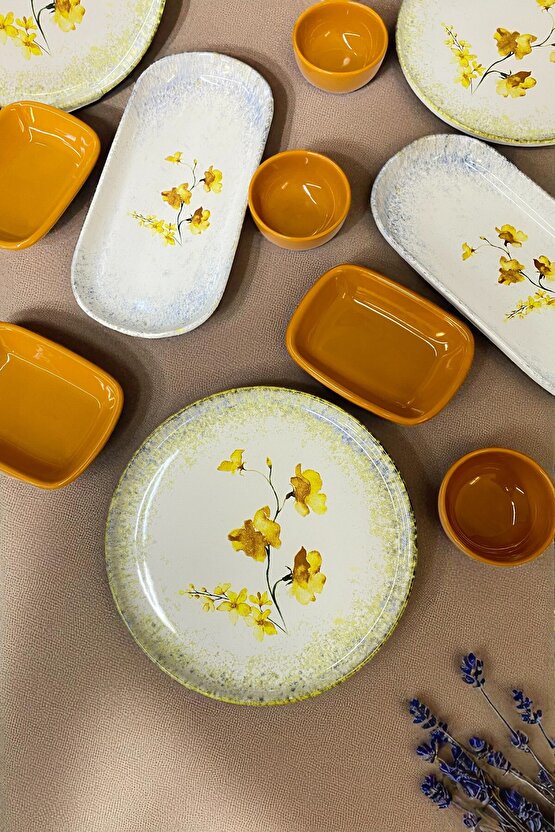 Hercai 12 Parça 4 Kişilik Kahvaltı Takımı  Kahvaltılık Sunum Seti