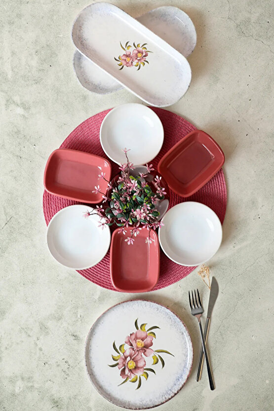 14 Parça 6 Kişilik Kahvaltı Seti