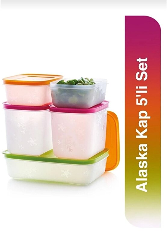 Beyaz Alaska Kap 5li Set 5 Parça 1 - 1,99 L Plastik