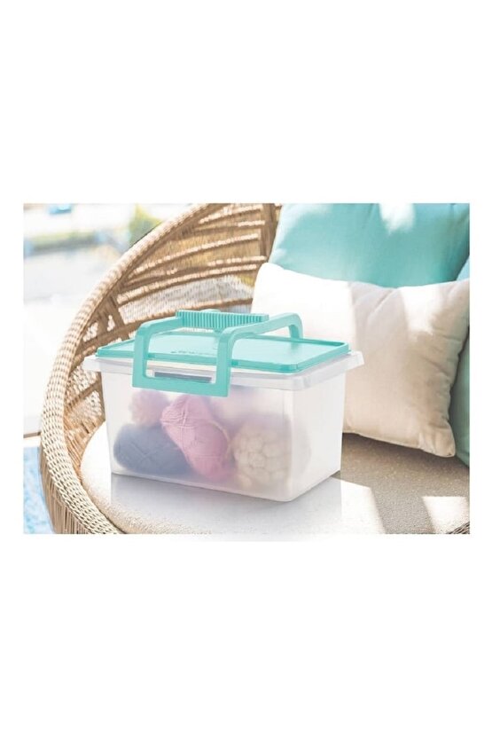 Çok Amaçlı Saklama Kabı Dikdörtgen 5 lt Mint