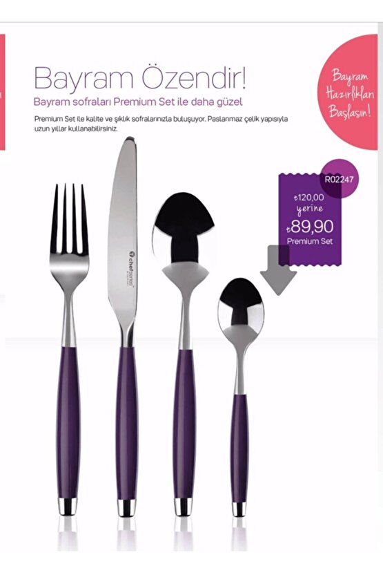 Premium Çatal Bıçak Seti 12 Kişilik 48 Parça