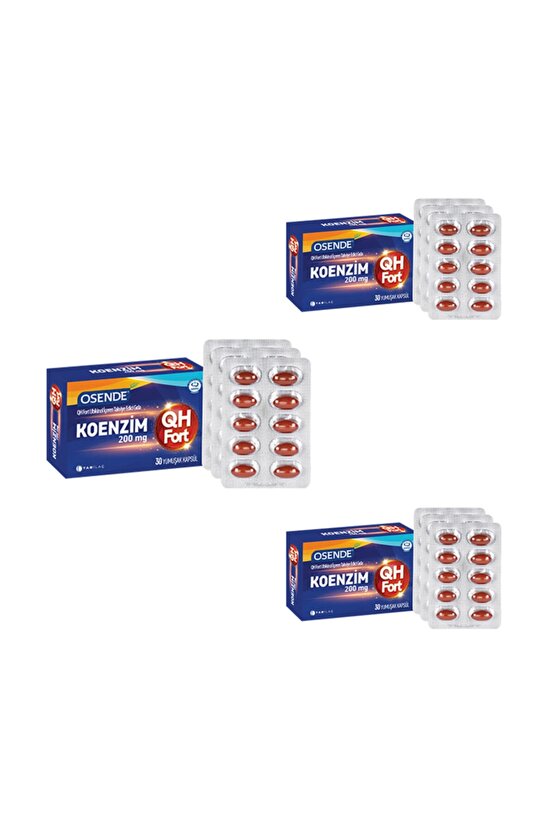 Osende Koenzim Qh Fort 30 Kapsül x 3 Adet