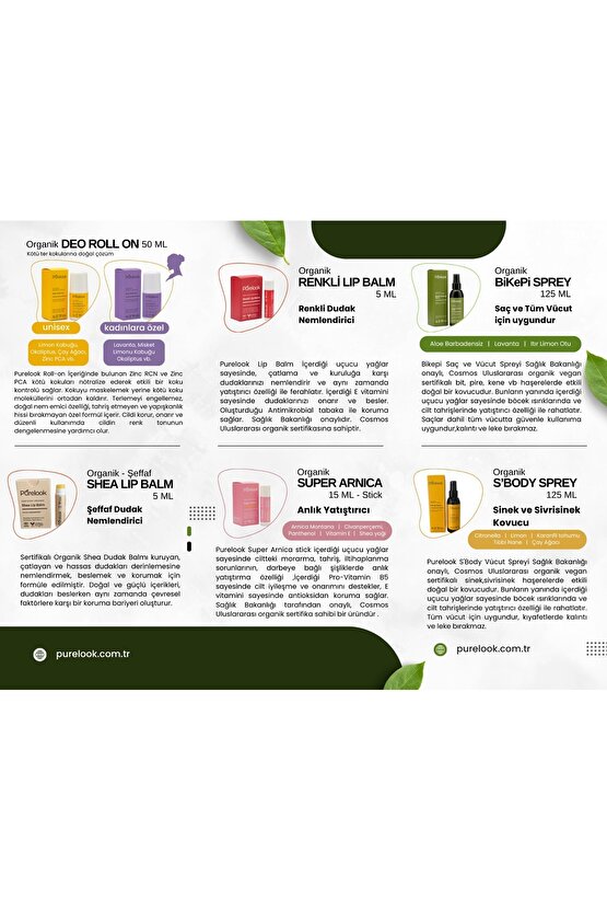 S,Body Organik Sertifikalı 125 ml Tüm Vücut Spreyi