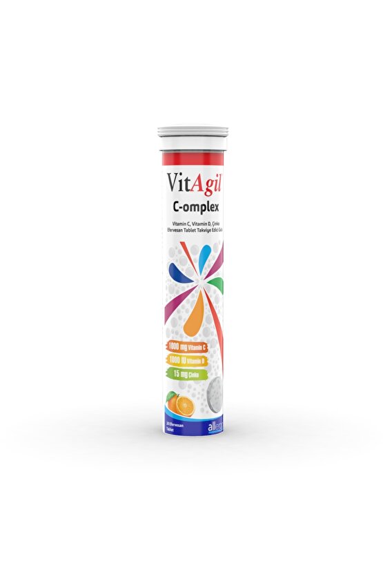 Vitamin C + D ve Çinko | C-omplex 20 Efervesan Tablet