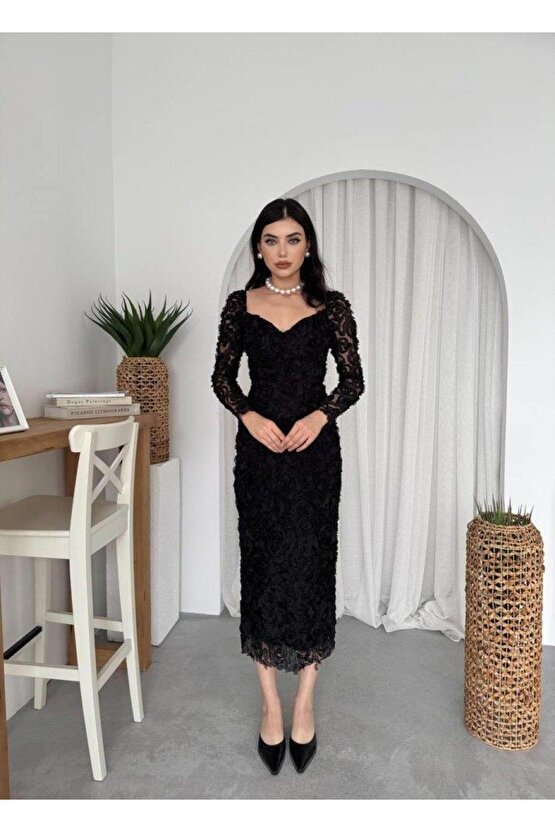 Folers Çiçek Desenli Elbise