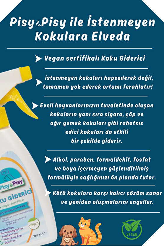 Pisy & Pisy Vegan Sertifikalı Koku Giderici