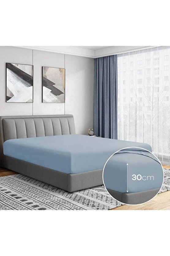 %100 COTTON (PAMUK) 160x200+30 cm FİTTED (LASTİKLİ) ÇİFT KİŞİLİK ÇARŞAF BED SHEET