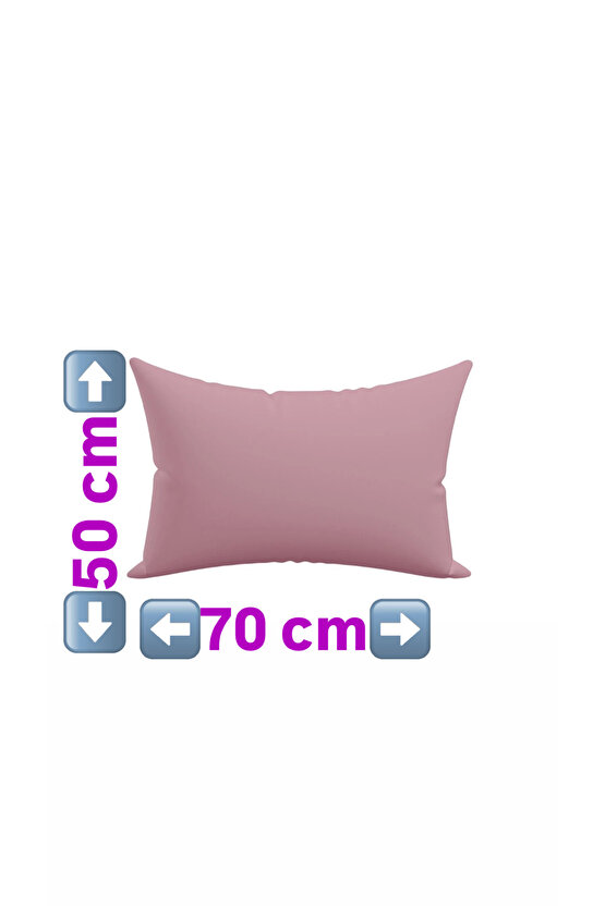 %100 Cotton (PAMUK) 2 Adet 50x70 Cm Gül Kurusu Yastık Kılıfı Pillow Case