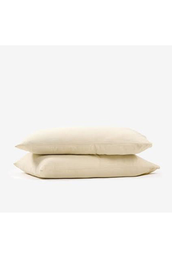 %100 COTTON(PAMUK) 2 ADET 50x70 cm YASTIK KILIFI PİLLOW CASE ECRU