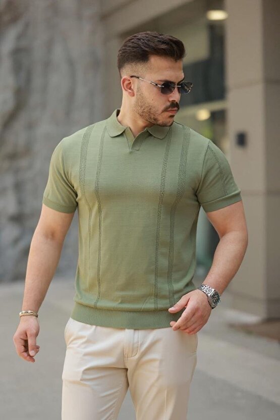 EQURİ Erkek Hemşire Yaka Kısa Kollu Tişört