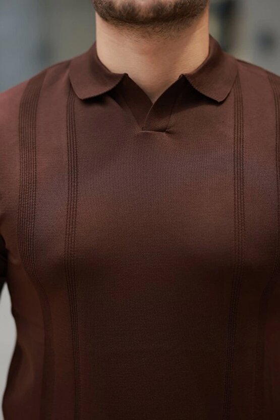 Gökyüzü Moda Erkek Hemşire Yaka Kısa Kollu Tişört