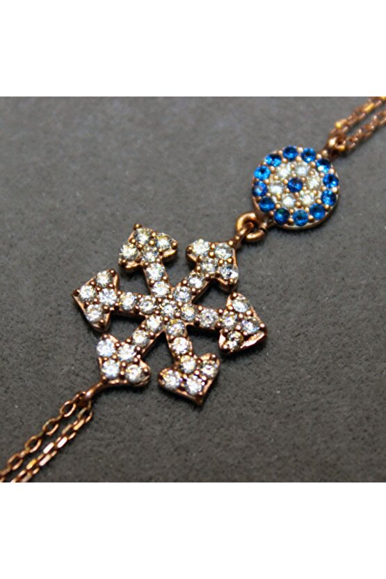 Rose Kar Tanesi Taşlı Bileklik