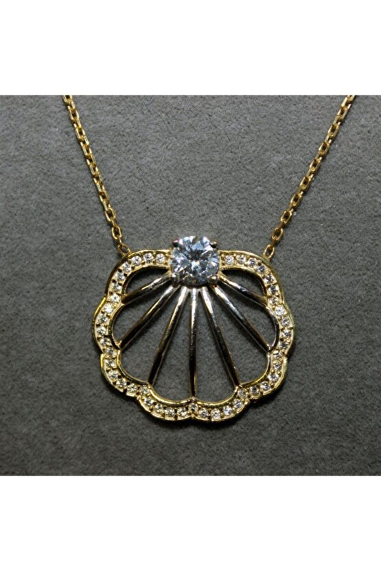 Taşlı Deniz Kabuğu Kolye