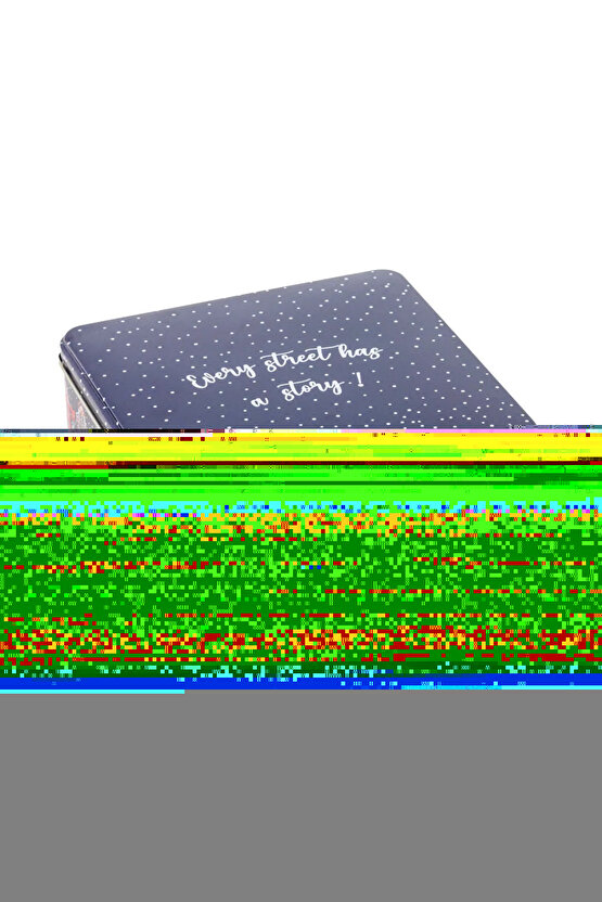 Desenli Metal Saklama Kutusu 17 x 17 x 7,5