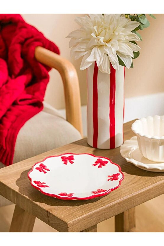 Fiyonk Baskılı Seramik Pasta Tabağı 17 Cm (W5)