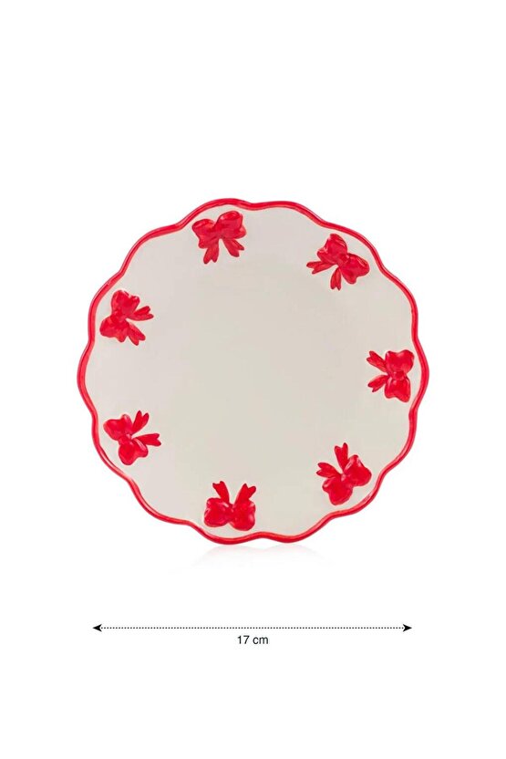 Fiyonk Baskılı Seramik Pasta Tabağı 17 Cm (W5)