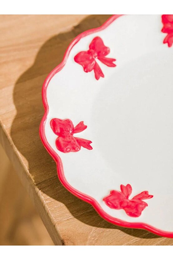 Fiyonk Baskılı Seramik Pasta Tabağı 17 Cm (W5)