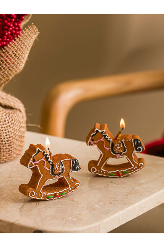 Atlı Karınca Figürlü Dekoratif Mum 2li