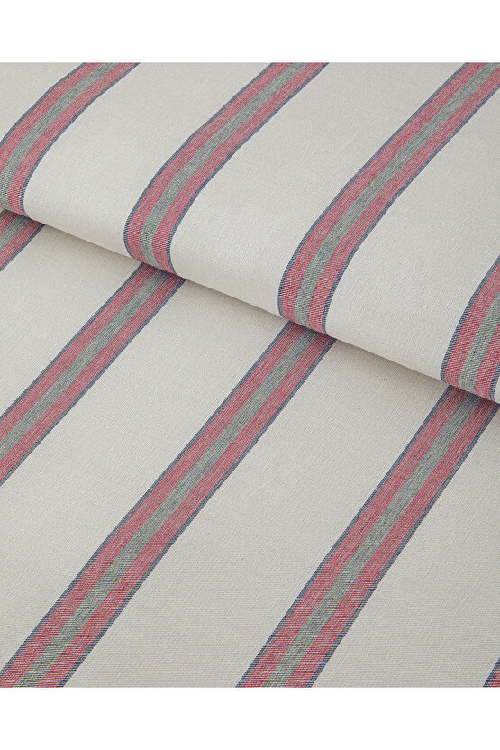Cool Stripe İpliği Boyalı Çift Kişilik Nevresim Takımı 200x220 cm Bordo-Yeşil