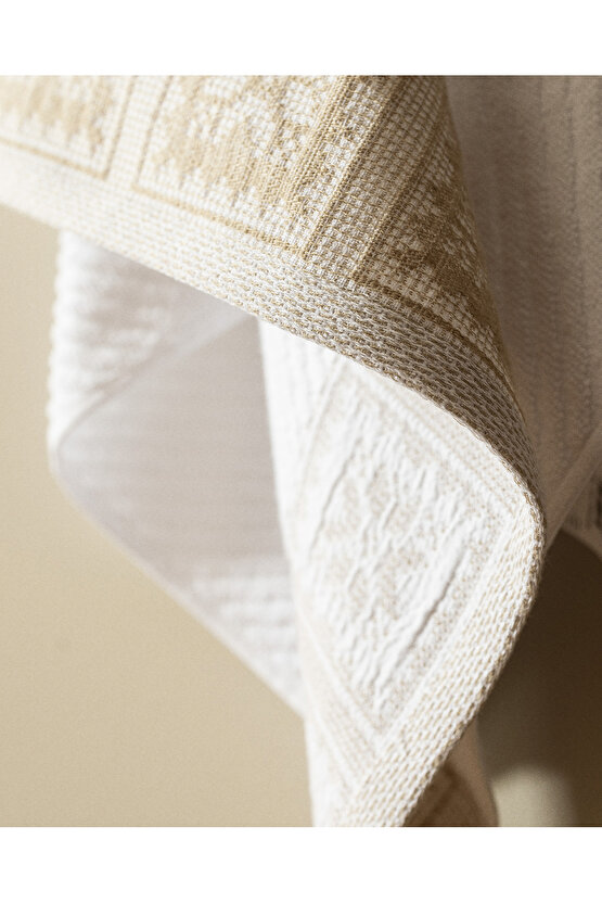 Zeste %100 Pamuk Banyo Havlusu - BeyazBej