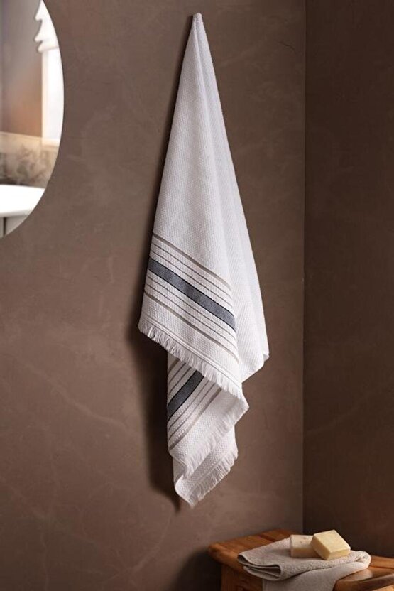 Yeni Sezon Annecy Banyo Havlusu - BEYAZGRİ