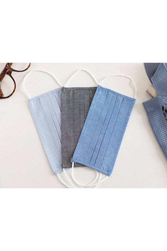 Blue Life Pamuk Maske 9,5x18 Cm Mavi