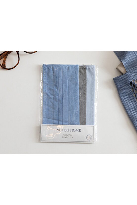 Blue Life Pamuk Maske 9,5x18 Cm Mavi