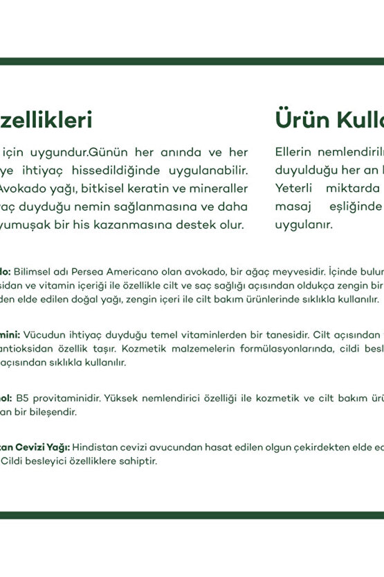 Avokado Yağı El Kremi 75 ml