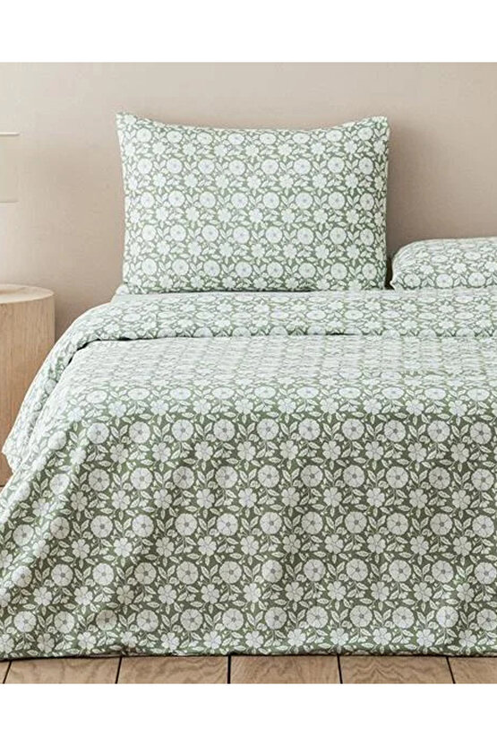 Parterre Kolay Ütülenir Tek Kişilik Nevresim Takımı Açık Yeşil