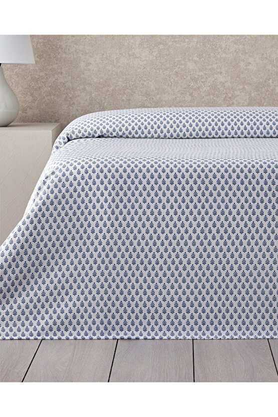 Pure Leaves Ecosoft Çift Kişilik Pike 200x220 cm Mavi