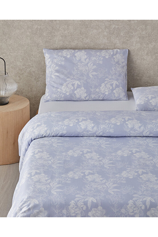 Floral Vine Kolay Ütülenir Çift Kişilik Nevresim Takımı 200x220 cm Lila