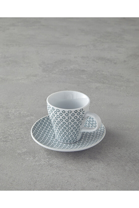 Margot Porselen 4 Parça 2 Kişilik Kahve Fincan Takımı Yeşil