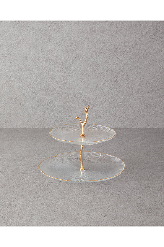 Siana Cam Katlı Servis Gold