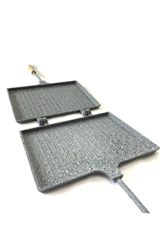 Mega Iç Dış Granit Ocak Üstü Tost Makinesi Ekmek Kızartma