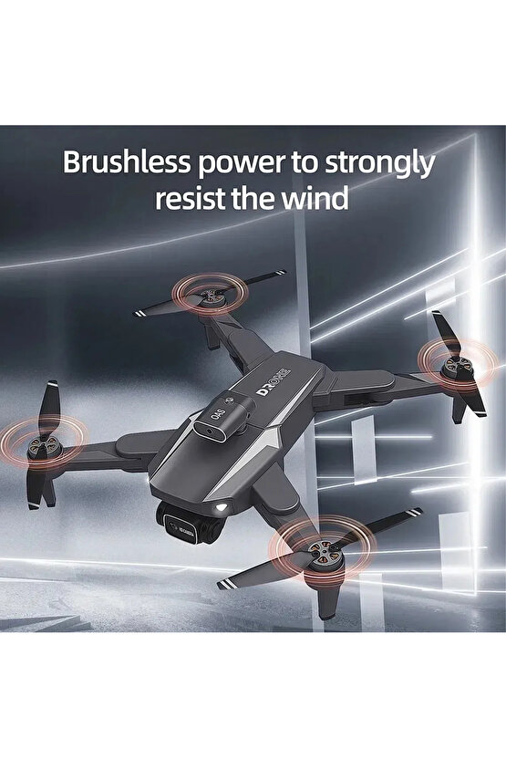 INT968S HD Dual Kamera Katlanabilir Çantalı Drone Seti Siyah