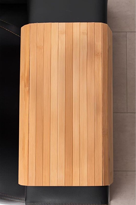 Bambu Koltuk Matı Ahşap Kanepe Koltuk Kenarı Sehpa Yan Sehpa Koltuk Katlanabilir Tepsisi 45x70