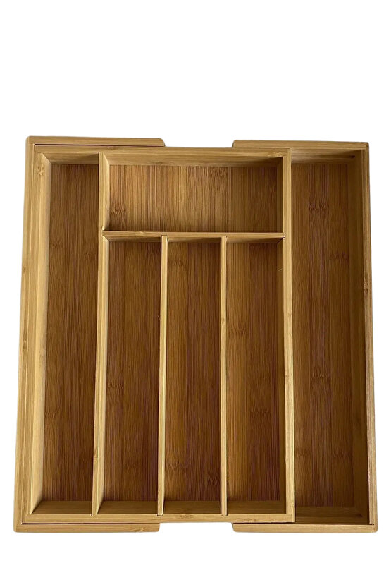 Bambu Ayarlanabilir Çekmece Içi Ölçü Ayarlı Kaşıklık 5-7 Bölmeli