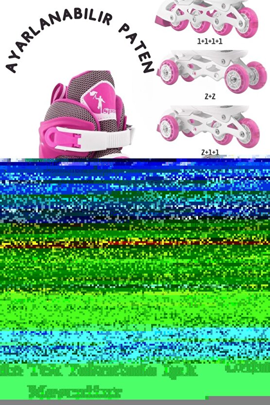 Pembe Işıklı Ayarlanabilir Silikon Teker Metal Gövde Alıştırma Pateni Profesyonel Çocuk-yetişkin