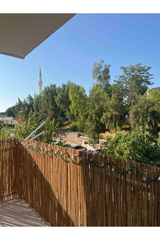 Doğal Kamış Hasır Balkon Çiti 1 M X 2,5 Metre
