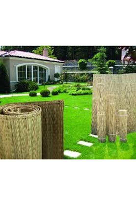Balkon Çiti Yükseklik 2 Metre Uzunluğu 5 Metre Bambu Çit Hasır Kamış Doğal