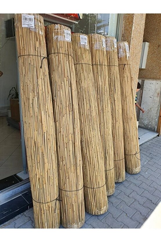 Kamış Çit Kamış Hasır Kamış Bambu 1*5 Metre Gölgelik Doğal Kamış Hasır Çit- Gölgelik- Rüzgar Perdesi