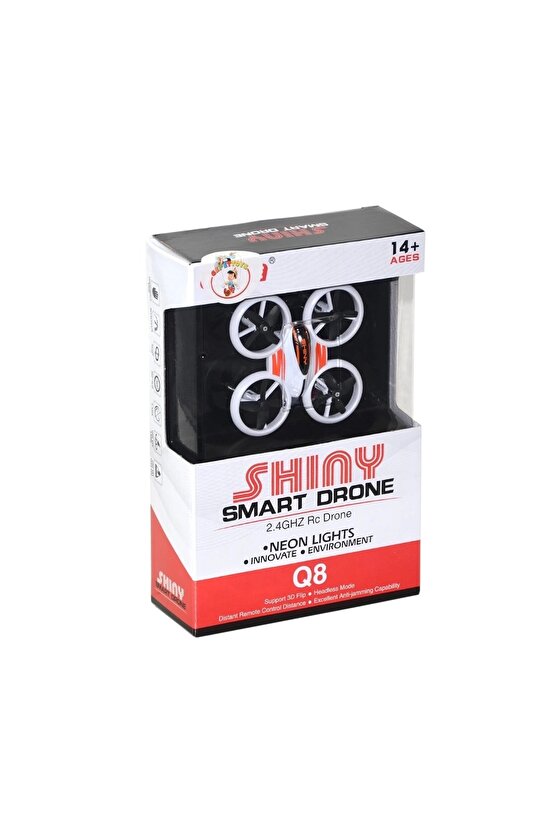 Q8 Mini Işıklı Neon Drone Başsız Modu, İrtifa Savunması, Tek Tuşla Geri Dönüş 360 Dönüş