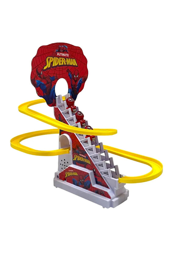 Örümcek Adam Merdiven Dön Dolaş Pilli Işıklı Yarış Merdiven Örümcek Eğitici Aktivite Oyun Seti