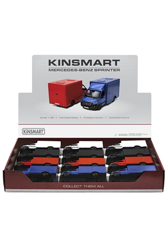 Oyuncak Lisanslı Die-Cast 1:48 ölçek MERCEDES BENZ SPRİNTER KAMYONET 14 cm