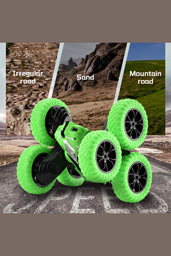 Oyuncak Işıklı Uzaktan Kumandalı Full Fonksiyon Şarjlı 2.4 Ghz 6 Teker Akrobat Araba