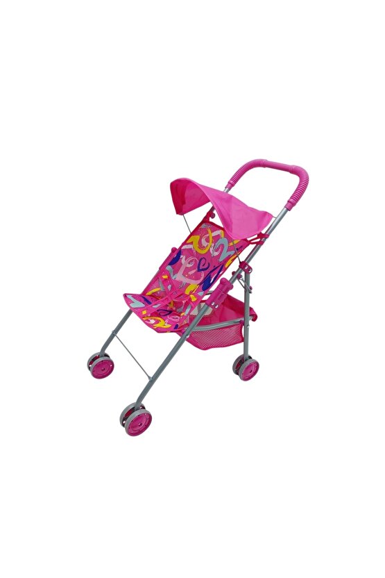 Oyuncak Katlanabilir Metal Gölgelikli Bebek Arabası (Puset)