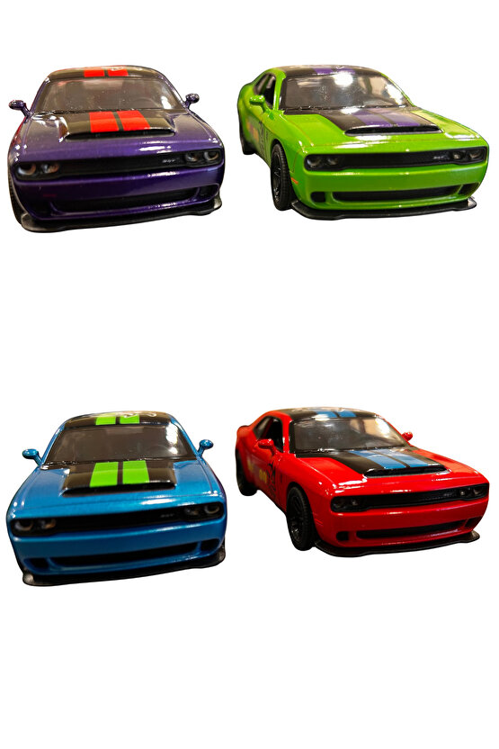 Die-Cast Kinsmart Koleksiyonluk Gerçekçi Lisanslı Metal 2023 Dodge Challenger SRT Demon Model Araba