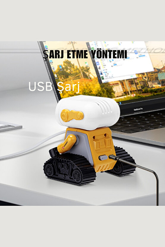 Oyuncak Sesli ve Işıklı Uzaktan Kumandalı Full Fonksiyon USB Şarjlı El Kontrollü 2.4G Robot Araba