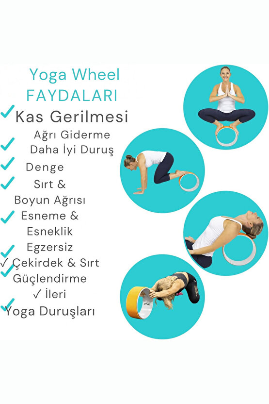 Pilates Ve Yoga Wheel Balance Kaymaz Yoga Çemberi Pilates Tekerleği Kaymaz